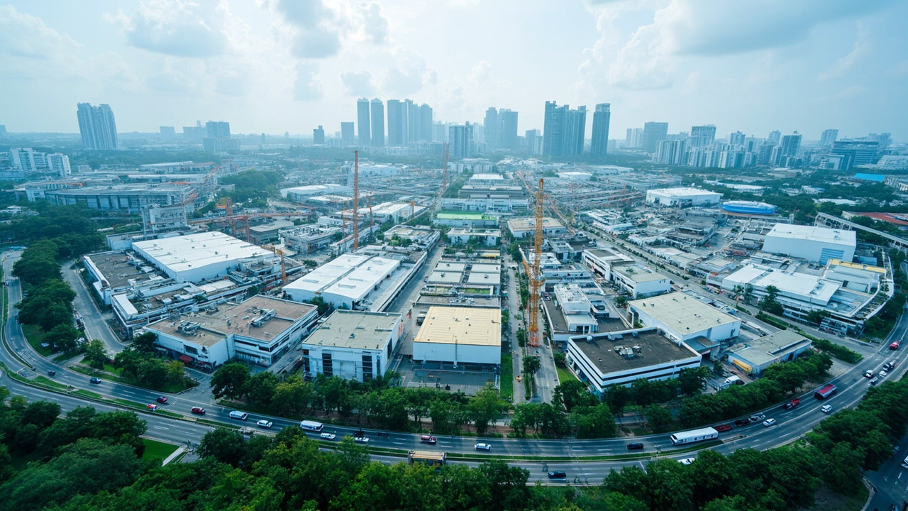 新加坡裕廊工业区电子产业园全景